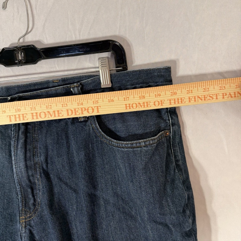 Gap Straight Fit Blue Jeans Men's Dark Wash Fits 38x30 Cotton Denim Pants - Picture 9 of 11